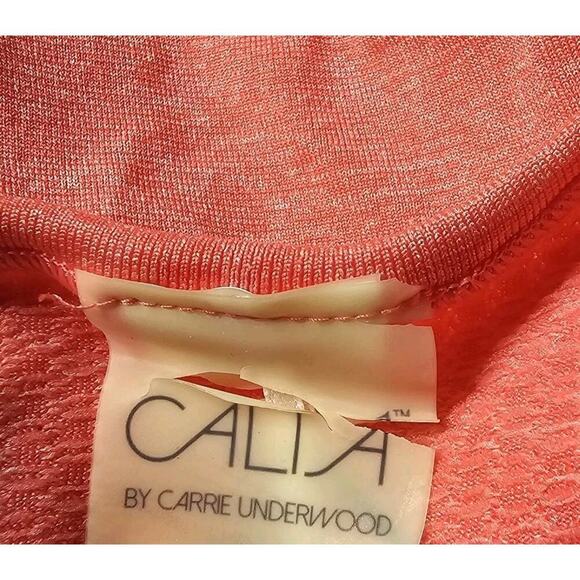 Calia Seamless Tank Ruched Detail Calypso Coral Tunic Top New Size Medium - Picture 5 of 10
